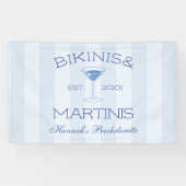 Chique bikini's en martinis strand vrijgezellenfee spandoek (Horizontaal)