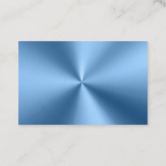 Chique Blauw metallic modern visitekaartje (Achterkant)