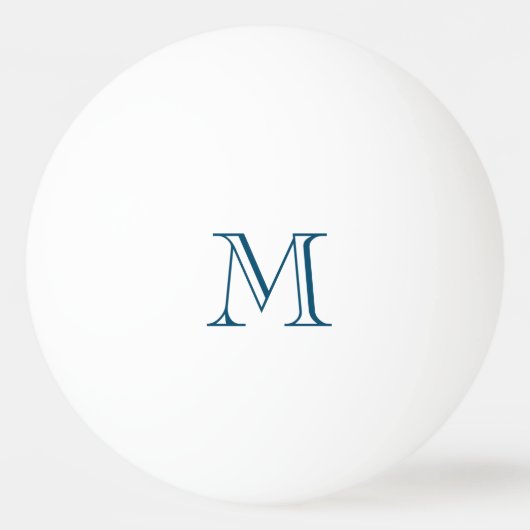 Chique blauw monogram pingpongballen (Achterkant)