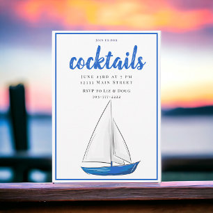 Chique Blauw Scheeps Cocktailparty op Naarische Wi Kaart
