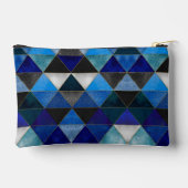 Chique blauw turquoise grijs geometrisch etui (Achterkant)