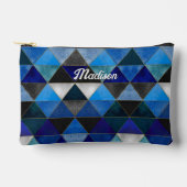 Chique blauw turquoise grijs geometrisch etui (Voorkant)