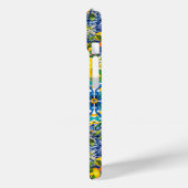 Chique blauw turquoise siciliaanse citrus bloemige Case-Mate iPhone case (Achterkant / Links)