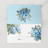 Chique Blauwe Hydrangea Bloemen Tafel (Buitenkant ongevouwen)