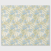 Chique  Blauwe Iris Cadeaupapier (Vlak)
