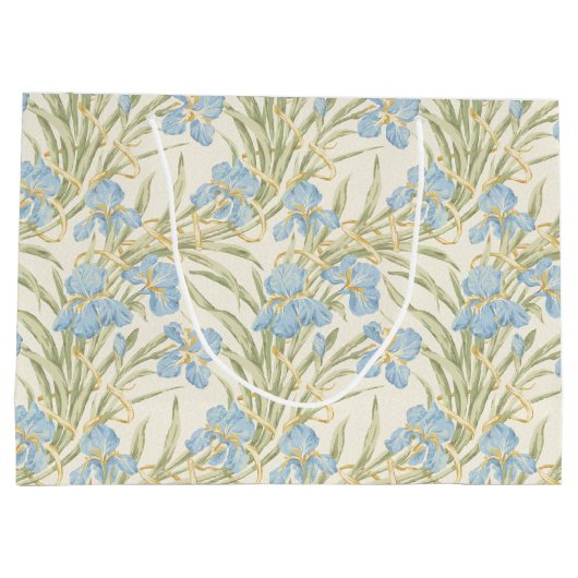 Chique  Blauwe Iris Groot Cadeauzakje (Achterkant)