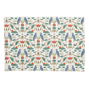 Chique Blauwe Reiger witte Heritage Revival Kussensloop