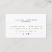 Chique Blauwgroen en gouden Abstracte Inktkunst Visitekaartje (Achterkant)