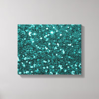 Chique Blauwgroen Faux Glitter