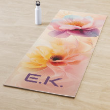Chique Bloem Waterverf Yoga Mat Aanpassen