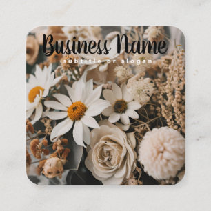 Chique bloemen   neutraal   Boho   Visitekaartje