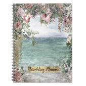 Chique bloemen oceaan kant notitieboek (Voorkant)