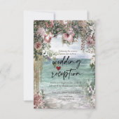 Chique bloemen oceaan ontvangst kaart (Voorkant)