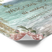 Chique Bloemen Oceaan Poster (Hoek)