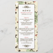 chique bloemenbruiloft menu (Voorkant)