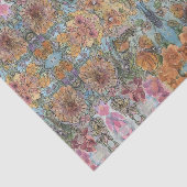 chique bloementuin Waterverf schilderij Tissuepapier (Detail)