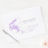 Chique bloemenvelopzegel ovale sticker (Envelop)