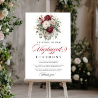 Chique bloemige blos burgundy Unplugged Ceremony