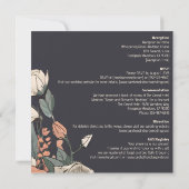 Chique Bloemontwerp met Coral en Cream Accents Kaart (Achterkant)