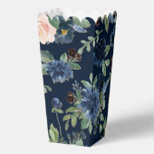 Chique Blooms | Donker Navy Blauw en Blush Pattern Bedankdoosjes (Achterkant)