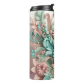 Chique Blooms: Moderne Botanische bloemenprint Thermosbeker (Gedraaid links)