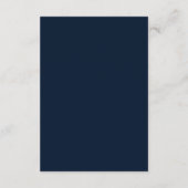 Chique Blooms | Navy Blue en Blush Gastgegevens Informatiekaartje (Achterkant)