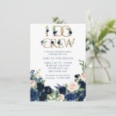 Chique Blooms | Romantische Marine en Blush I Do C Kaart (Staand voorkant)