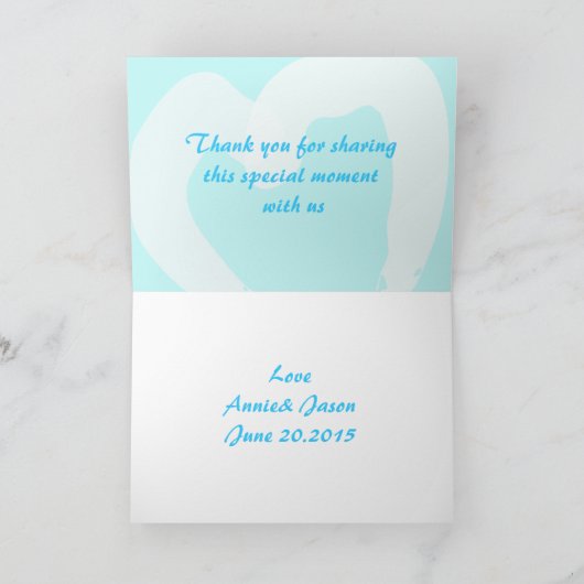 Chique Blue Hawaii Martini Dankuwkaart Bedankkaart (Binnen)