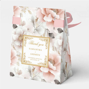 Chique Blush Ivoor Gouden Trouw Dank Je Box Bedankdoosjes