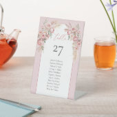 Chique blush pampas boho arch eucalyptus reclamebord met voetstuk (Insitu)