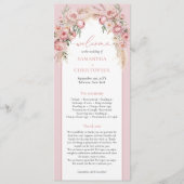 Chique blush peonies pampas boho arch boho program programma (Voorkant)