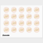 Chique Blush Roze & Goud Sweet 16 Party Ronde Sticker (Vel)