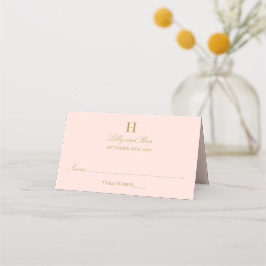 Chique Blush Roze & Gouden Bruiloft (Voorkant)