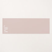Chique Blush Roze Monogram Oversized Initialen Yogamat (Voorkant (horizontaal))