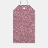 Chique Blush Roze | Roos Gold Glitter Monogram Cadeaulabel (Achterkant)