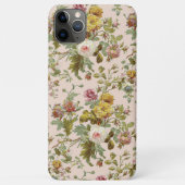 Chique Blush Roze Rose Geel Bloem Bladerpatroon Case-Mate iPhone Case (Achterkant)