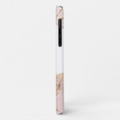 Chique Blush Roze Rose Gouden Folie Wit Monogram Case-Mate iPhone Case (Achterkant/links)
