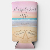 Chique Blush Roze Strand Bruiloft 2 Harten (Voorkant)