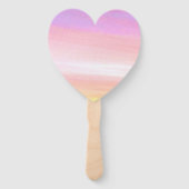 Chique Blush Roze Strand Bruiloft Hart Zand gunst Handwaaier (Achterkant)