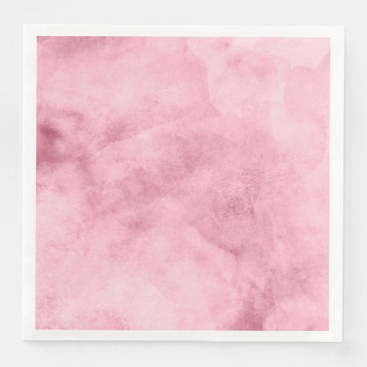 Chique Blush Roze Waterverf Textuur Bruiloft Servetten (Voorkant)
