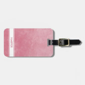 Chique Blush Roze Waterverf Wassen Modern Vrouweli Bagagelabel (Voorkant horizontaal)