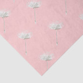 Chique Blush Roze Wit Paardebloem Bloemen Tissuepapier (Detail)