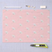 Chique Blush Roze Wit Paardebloem Bloemen Tissuepapier (Craft)