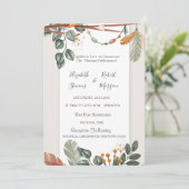 Chique Boho Bruiloft Kaart (Staand voorkant)