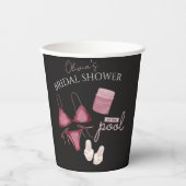 Chique boho bruiloft zwembadfeest  papieren bekers (Voorkant)