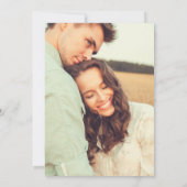 Chique Boho kalligrafie script foto overlay bruilo Kaart (Achterkant)