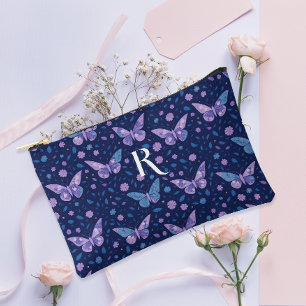 Chique Boho Paarse Vlinder Patroon Monogram Etui