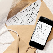 Chique Boho Vette Typografie Foto Opslaan De Datum Kaart