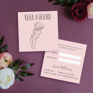 Chique boho wildflower bruiloft haar styliste bloe afsprakenkaartje