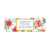 Chique Boho Wildflower Bruiloft RSVP Retouradres Etiket (Voorkant)